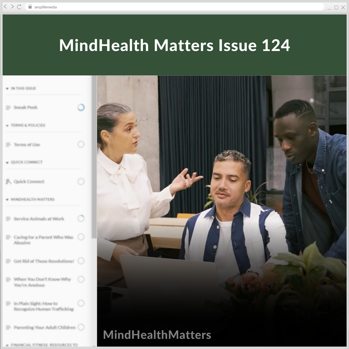 Subscription to Wellbeing Media: MindHealth Matters 124