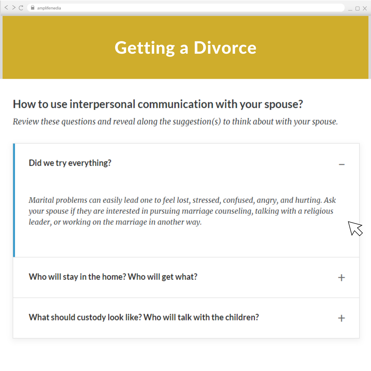 Subscription to Wellbeing Media: Getting a Divorce MT 122