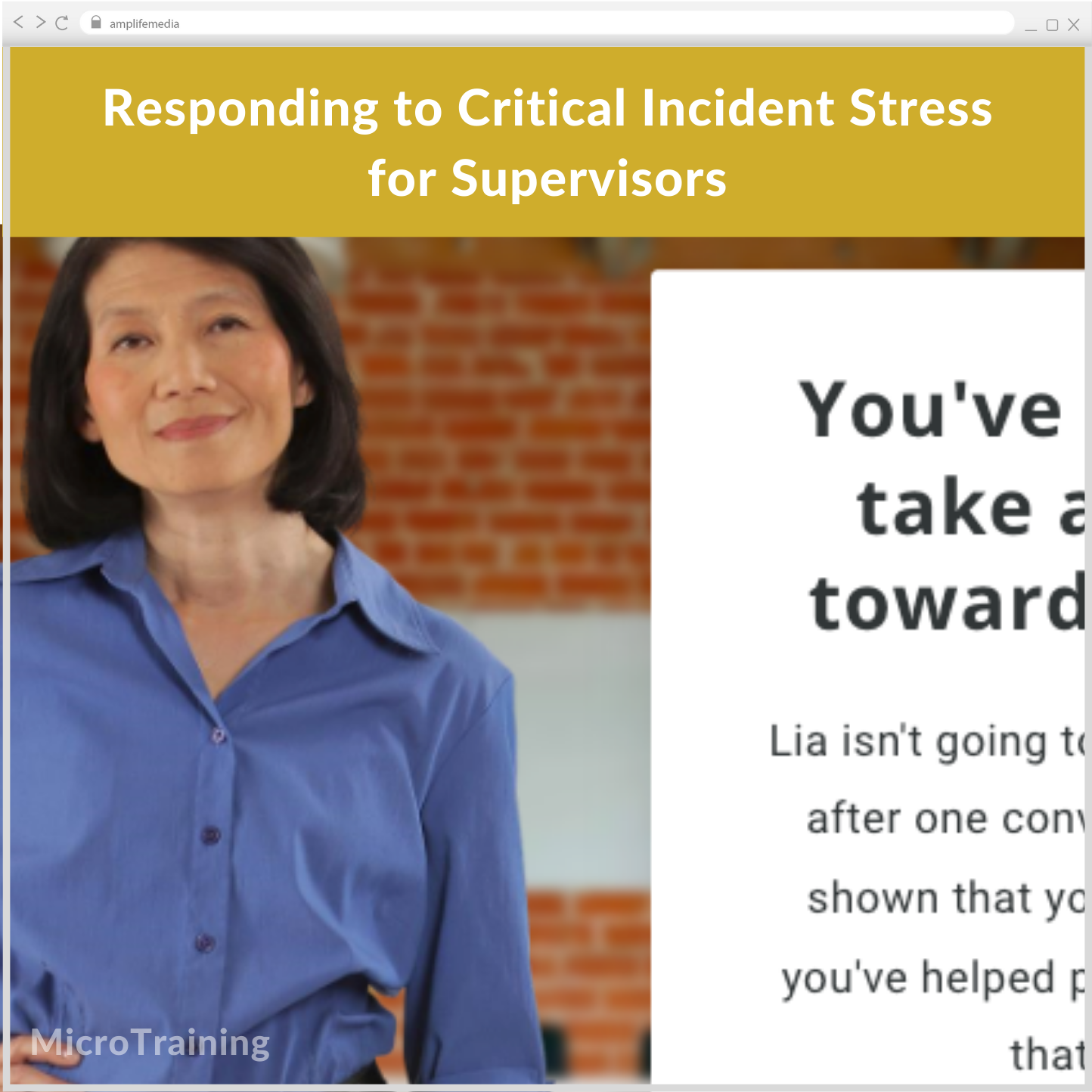 Subscription to Wellbeing Media: Responding to Critical Incidents - For Supervisors MT 722