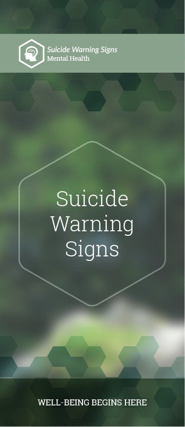 Suicide Warning Signs pamphlet/brochure (6089M1)