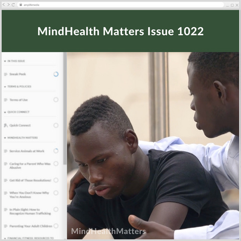 Subscription to Wellbeing Media: MindHealth Matters 1022