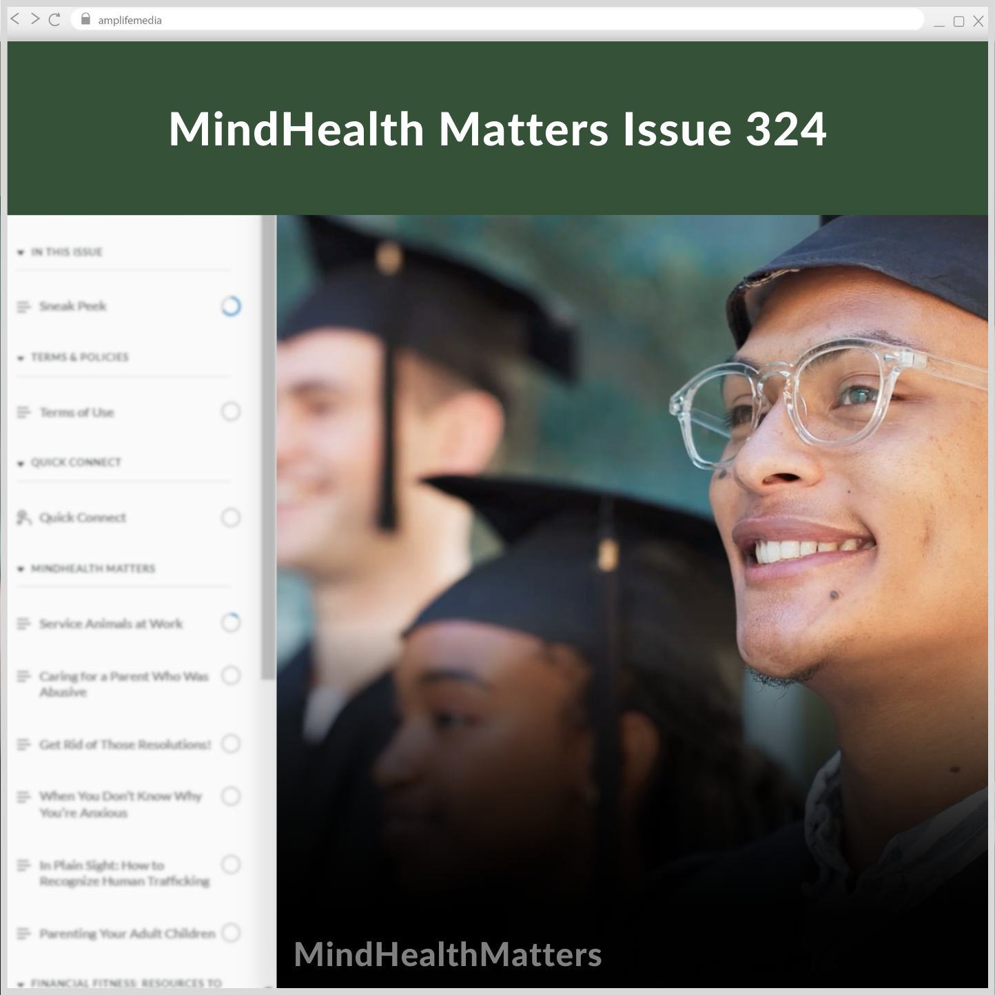 Subscription to Wellbeing Media: MindHealth Matters 324