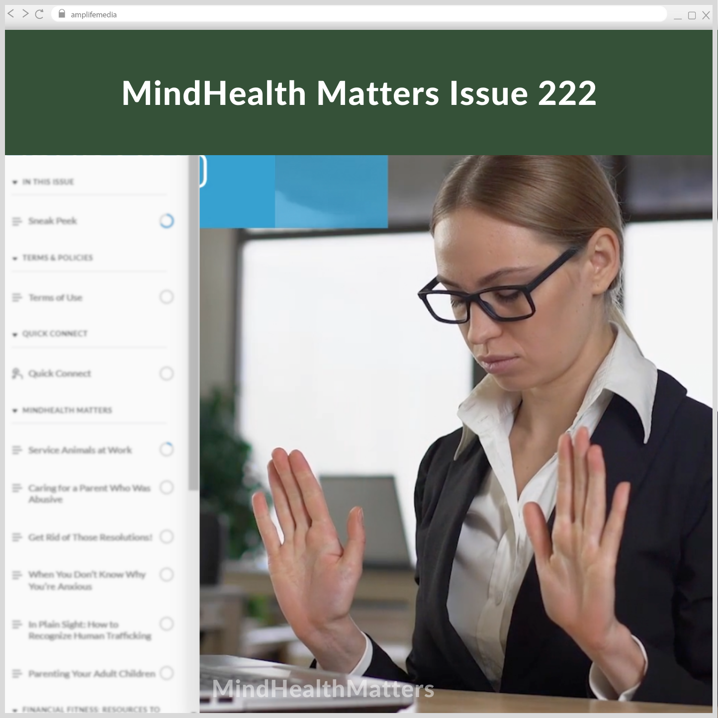 Subscription to Wellbeing Media: MindHealth Matters 222