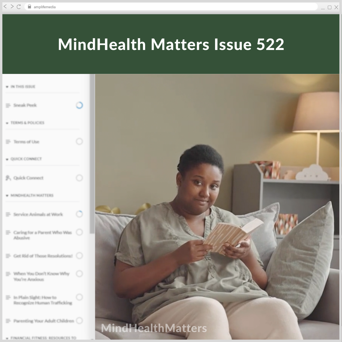 Subscription to Wellbeing Media: MindHealth Matters 522