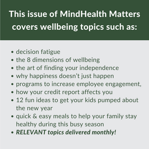 Subscription to Wellbeing Media: MindHealth Matters 823