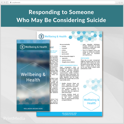 Subscription to Wellbeing Media: Responding to Someone Who May Be Considering Suicide PM 1023