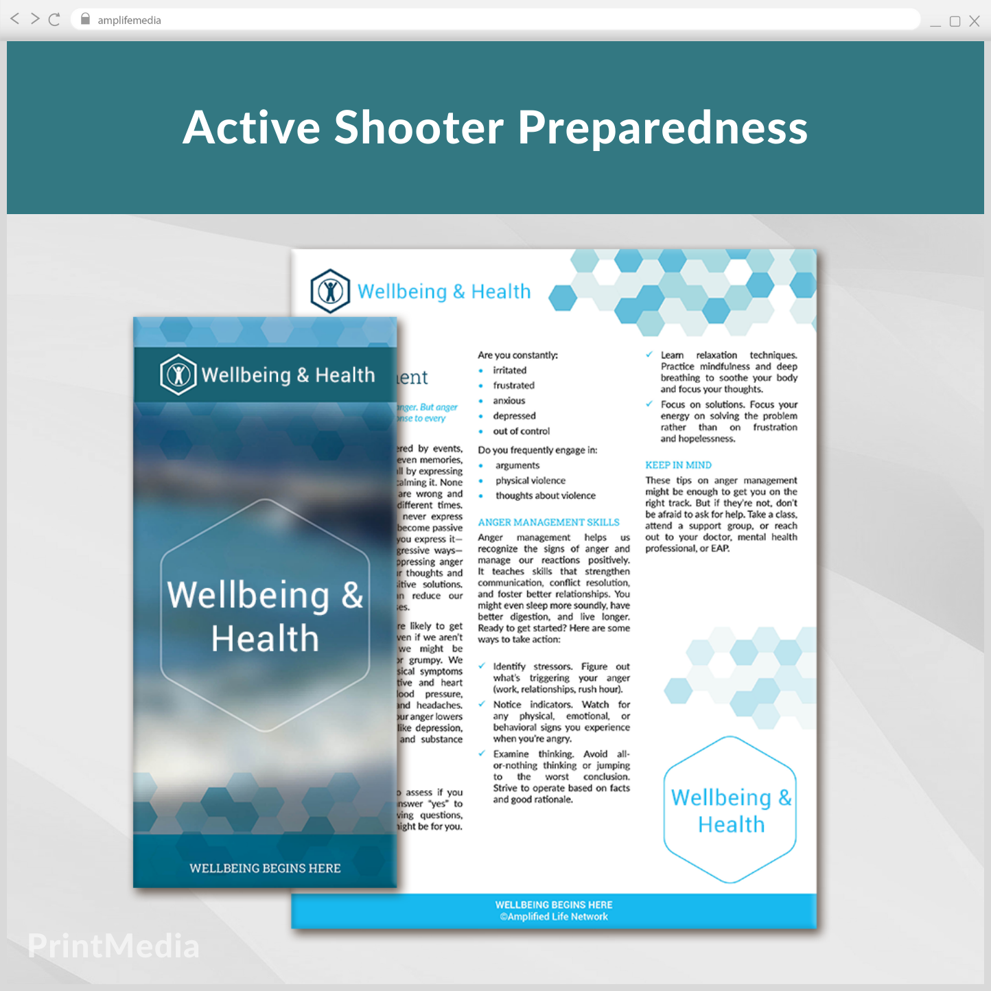 Subscription to Wellbeing Media: Active Shooter Preparedness PrintMedia 922