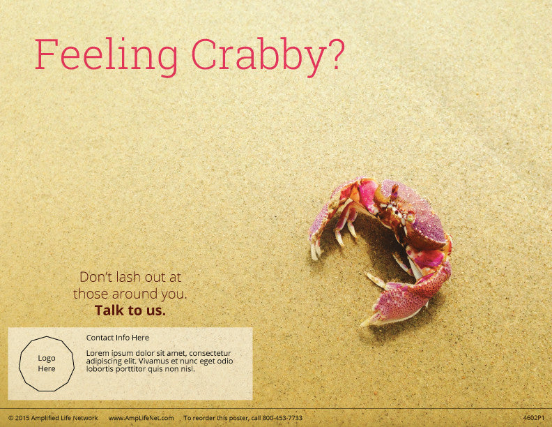 Feeling Crabby poster (4602P1)-white