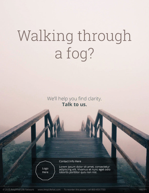 Walking Through A Fog poster (4607P1)-black