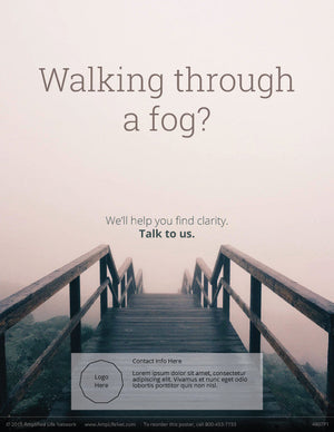 Walking Through A Fog poster (4607P1)-white